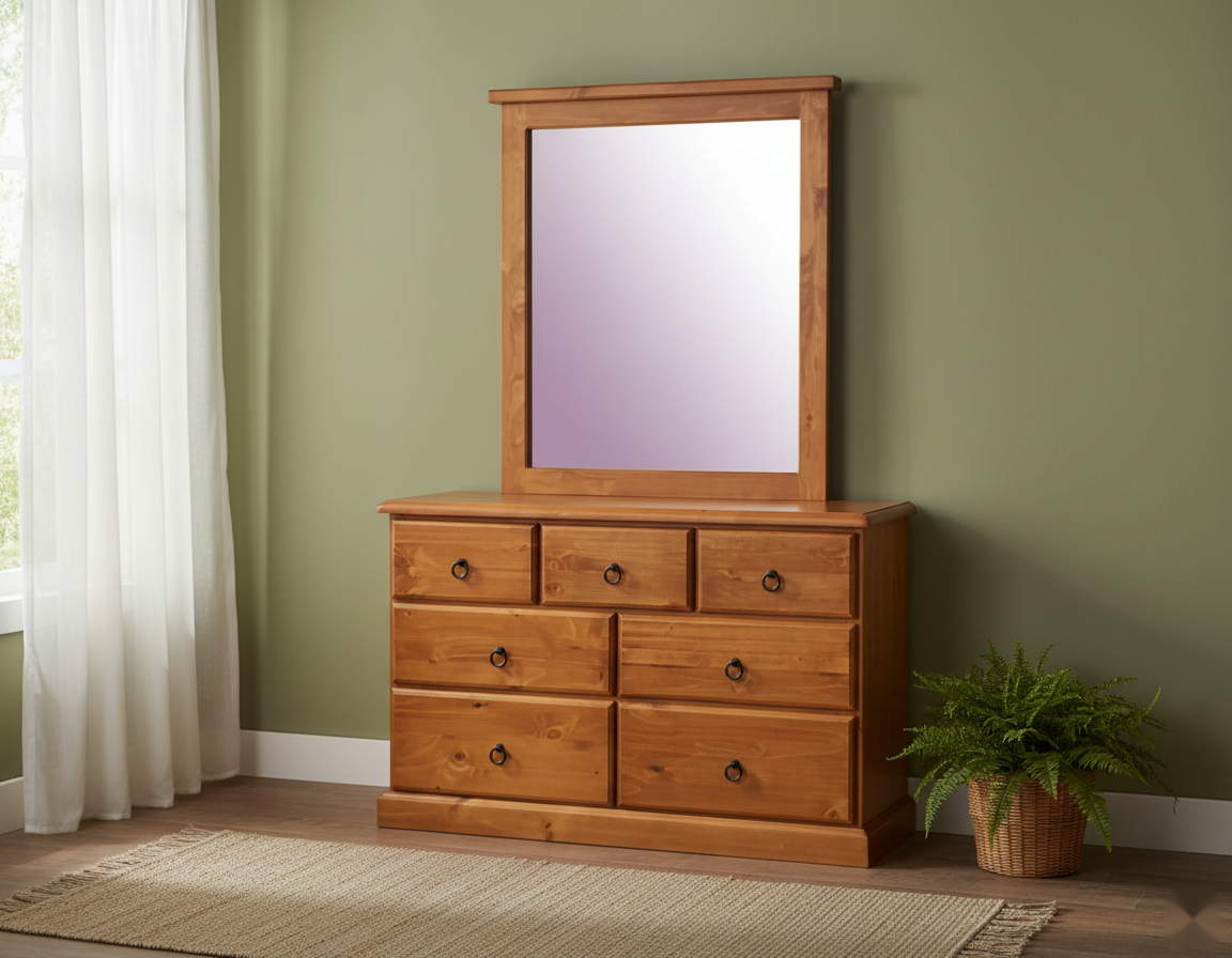 NestHeaven 7 Drw Dresser / Mirror | Furniture World Auckland