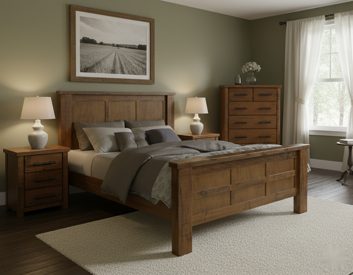 Oakwood 5 Pcs Bedroom Suite - Detail View | Furniture World NZ