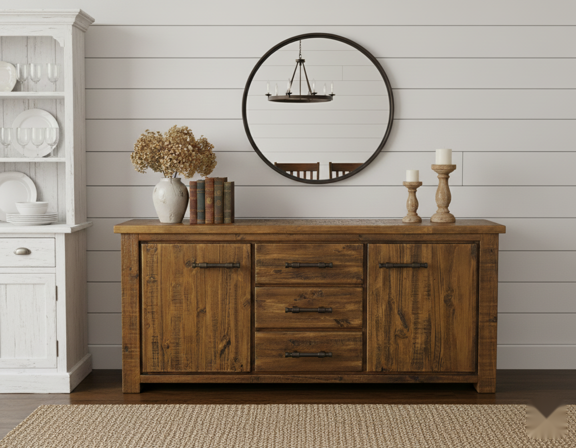 Oakwood Buffet - Detail View | Furniture World NZ