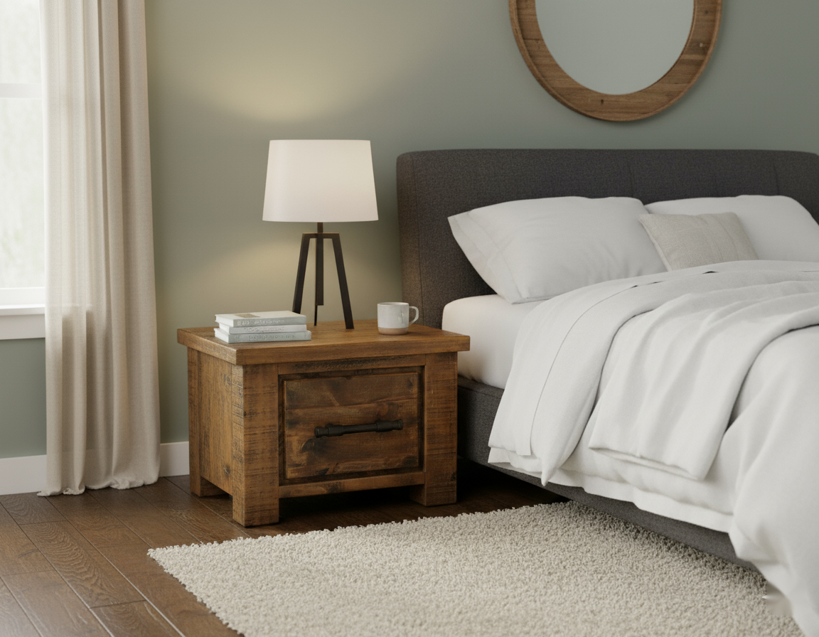 Oakwood Lamp Table - Detail View | Furniture World NZ