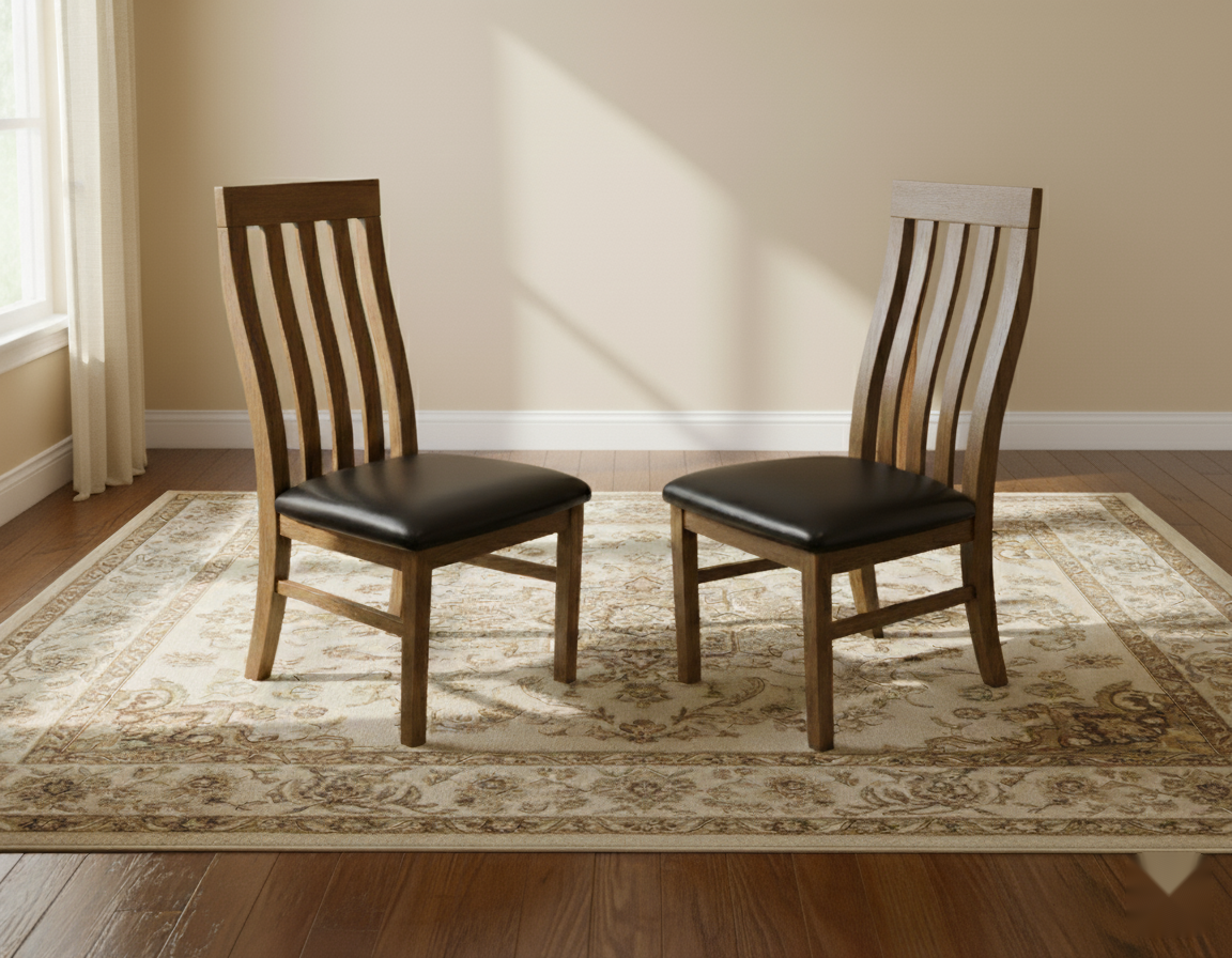 Oakwood Dining Chairs Set of 2 PCs - Detail View | Furniture World NZ