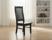 Solid Wood Dining Chair Black - Detail View | Furniture World NZ