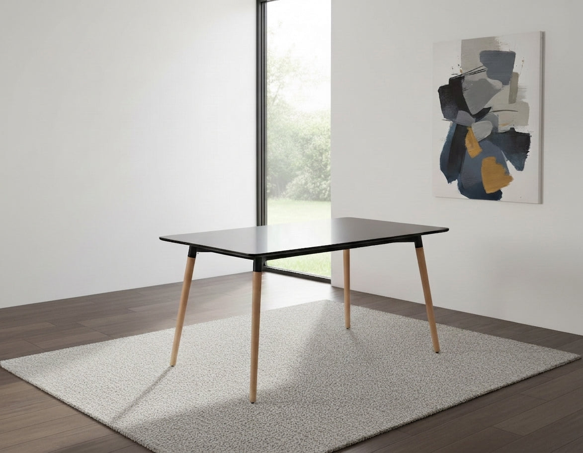 Thrifty 1.5M Dining Table Black - Detail View | Furniture World NZ