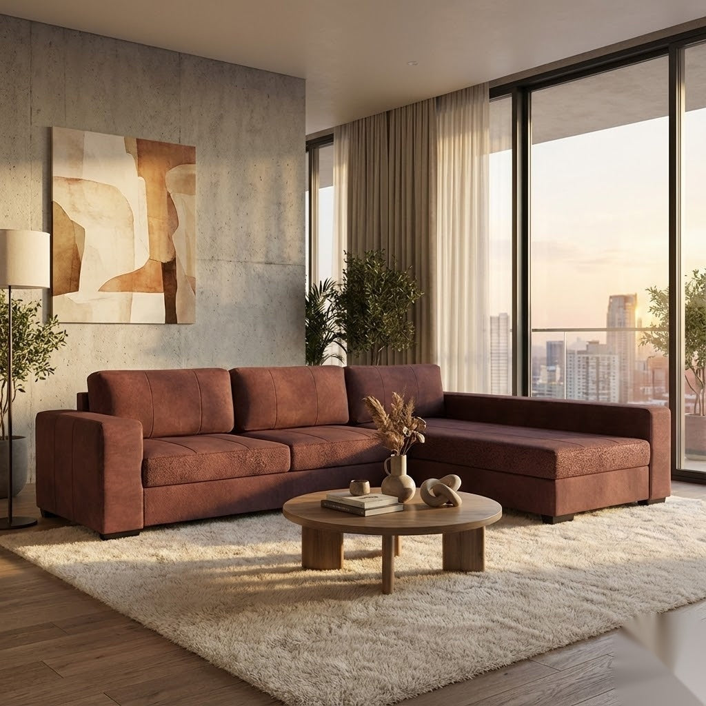 NZ Made Evoque Long-Arm with Chaise Corner Sofa | Furniture World Auckland