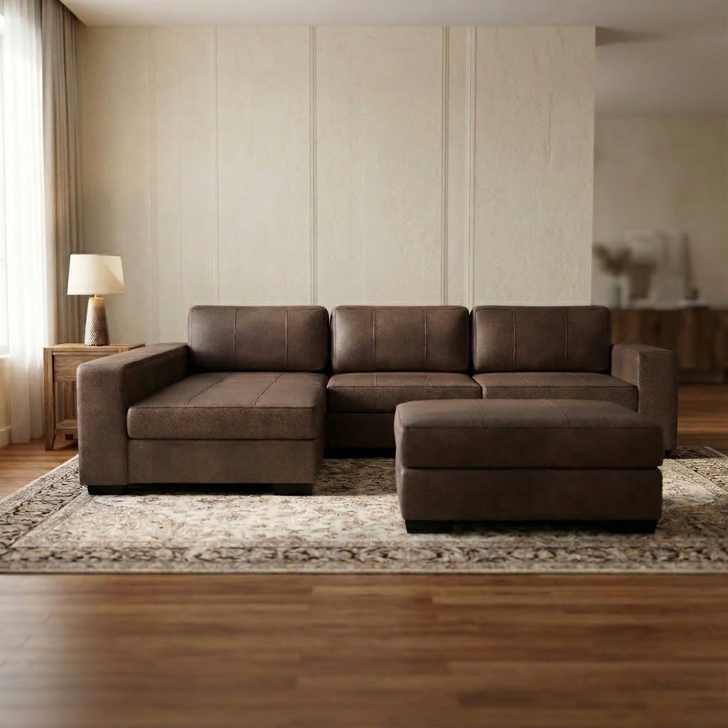NZ Made Evoque Long-Arm with Chaise Corner Sofa | Furniture World Auckland