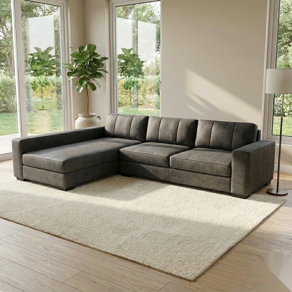 NZ Made Evoque Long-Arm with Chaise Corner Sofa | Furniture World Auckland
