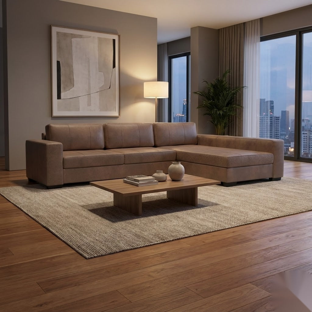NZ Made Evoque Long-Arm with Chaise Corner Sofa | Furniture World Auckland