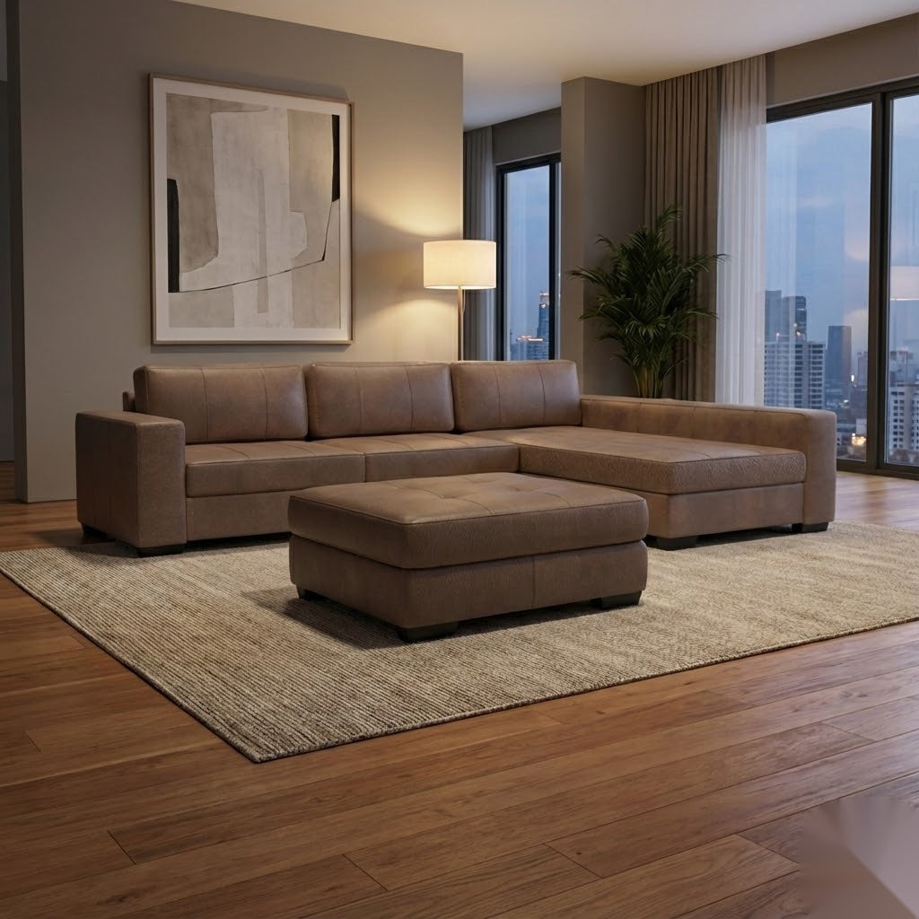 NZ Made Evoque Long-Arm with Chaise Corner Sofa | Furniture World Auckland