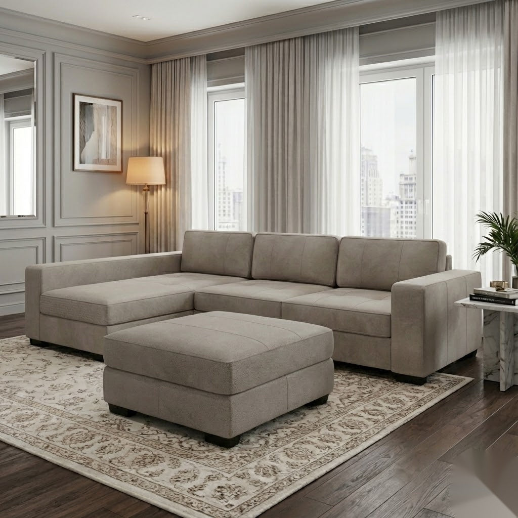 NZ Made Evoque Long-Arm with Chaise Corner Sofa | Furniture World Auckland