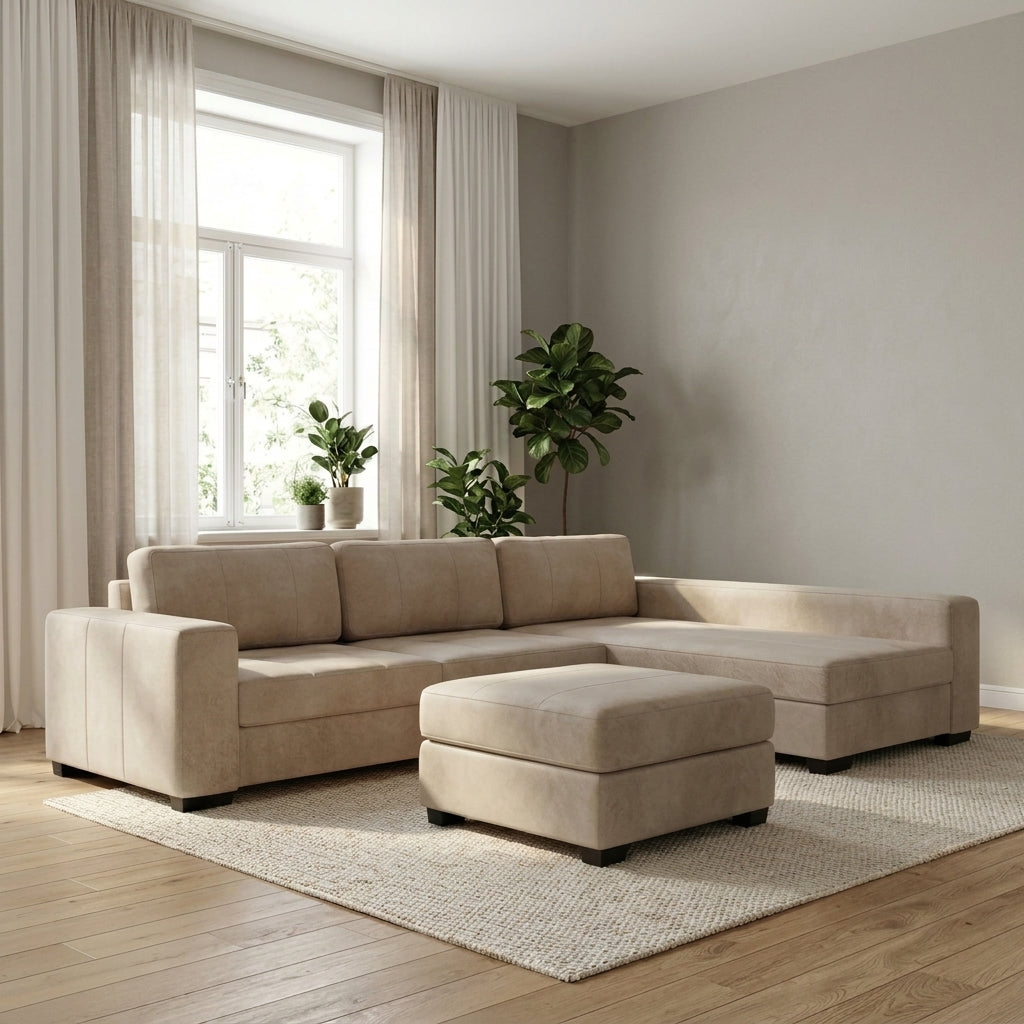 NZ Made Evoque Long-Arm with Chaise Corner Sofa | Furniture World Auckland