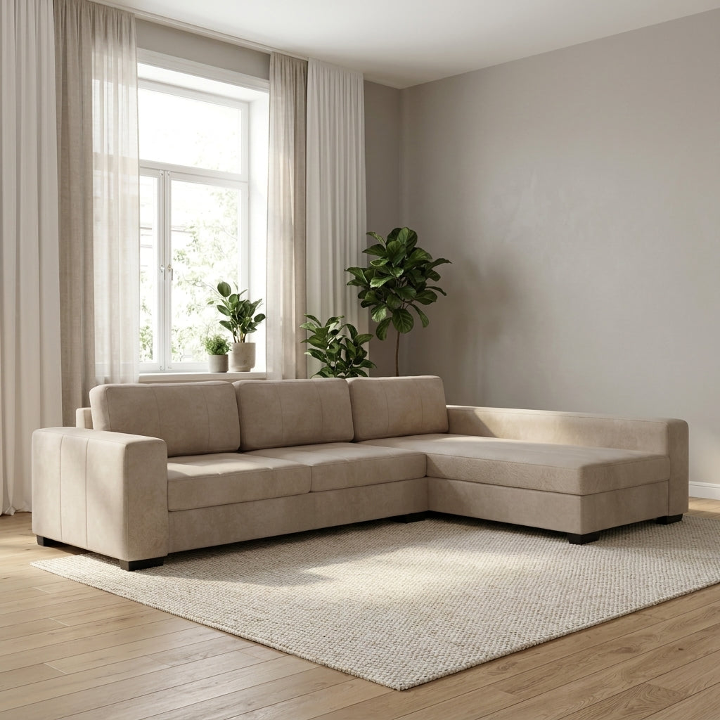 NZ Made Evoque Long-Arm with Chaise Corner Sofa | Furniture World Auckland