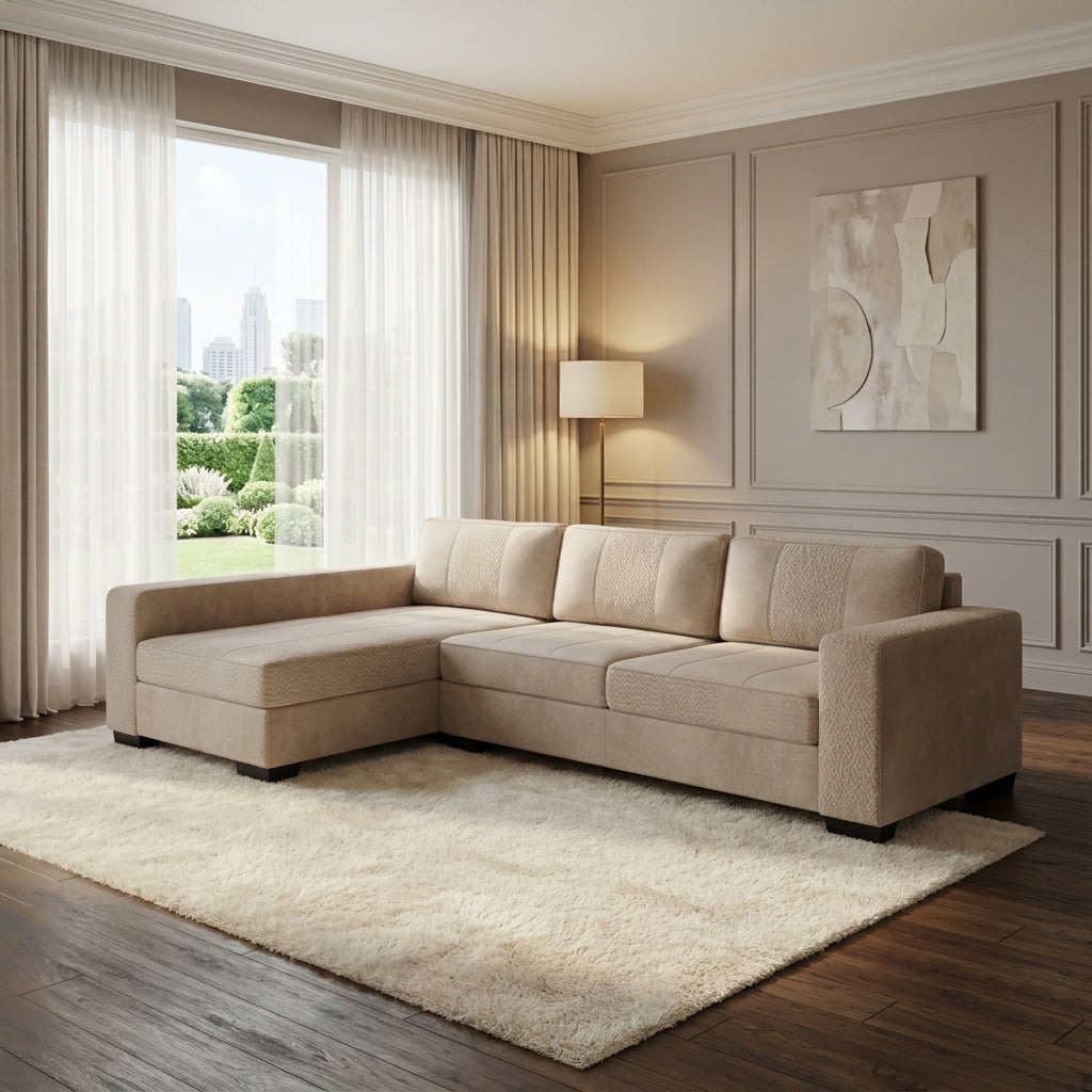 NZ Made Evoque Long-Arm with Chaise Corner Sofa | Furniture World Auckland