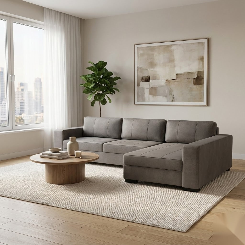 NZ Made Evoque Long-Arm with Chaise Corner Sofa | Furniture World Auckland