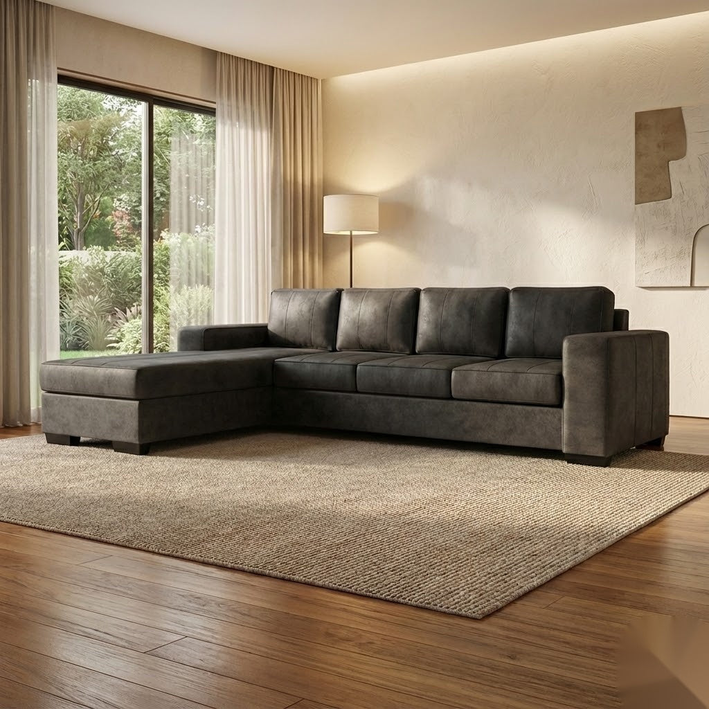 NZ Made Evoque 4 Seater with Chaise Corner Sofa | Furniture World Auckland