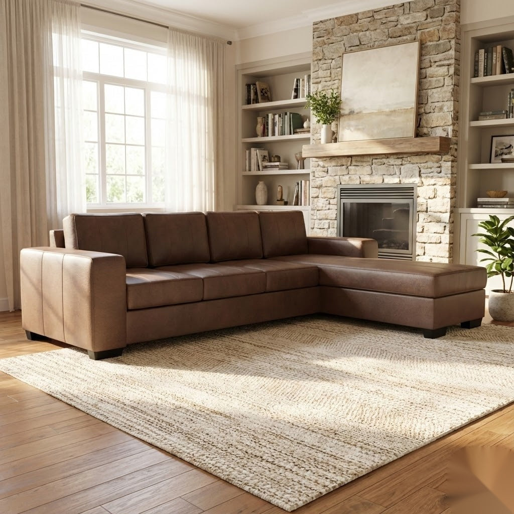 NZ Made Evoque 4 Seater with Chaise Corner Sofa | Furniture World Auckland
