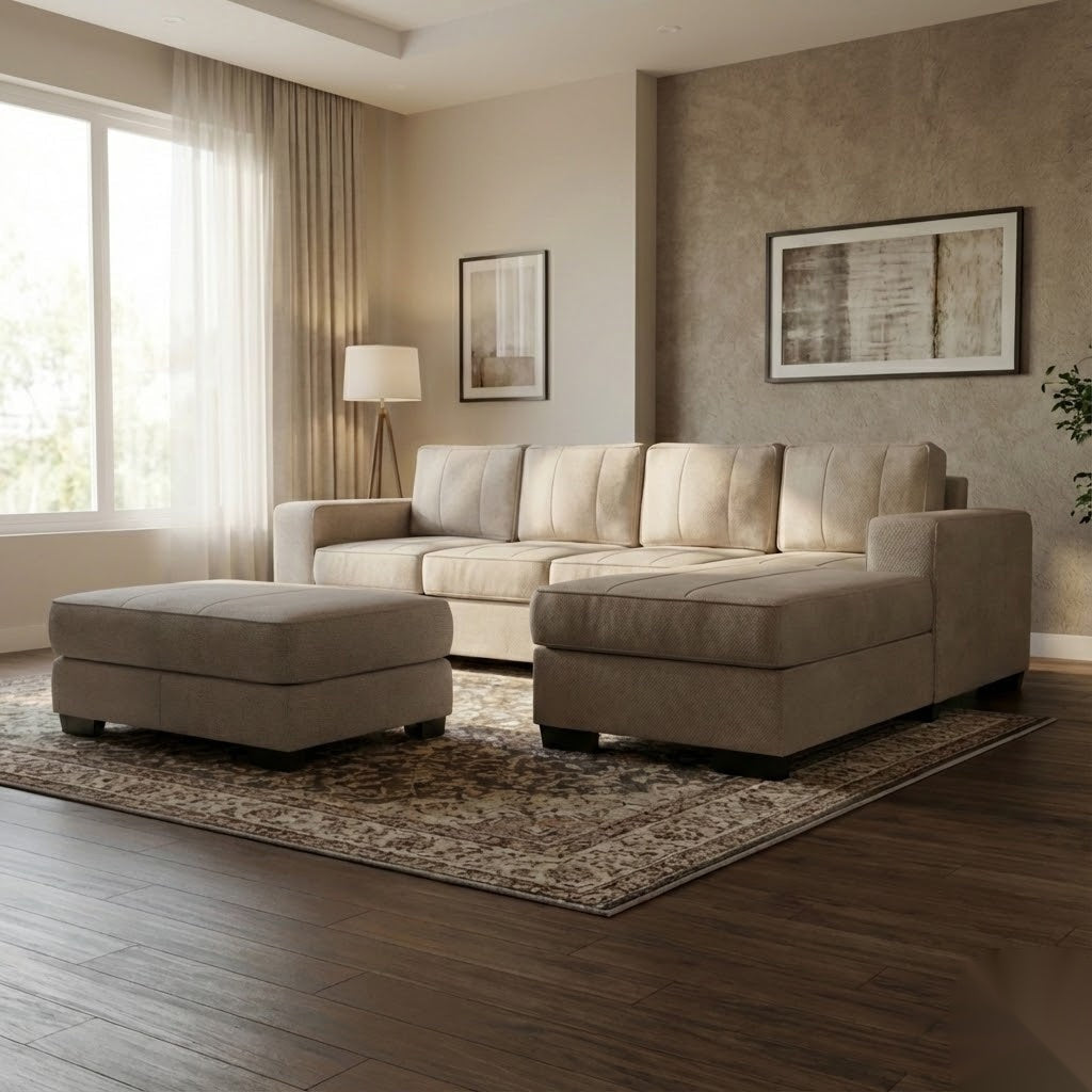 NZ Made Evoque 4 Seater with Chaise Corner Sofa | Furniture World Auckland