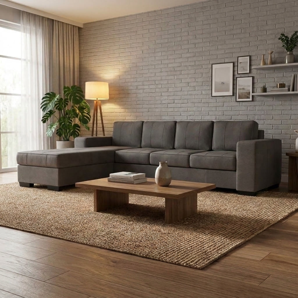 NZ Made Evoque 4 Seater with Chaise Corner Sofa | Furniture World Auckland
