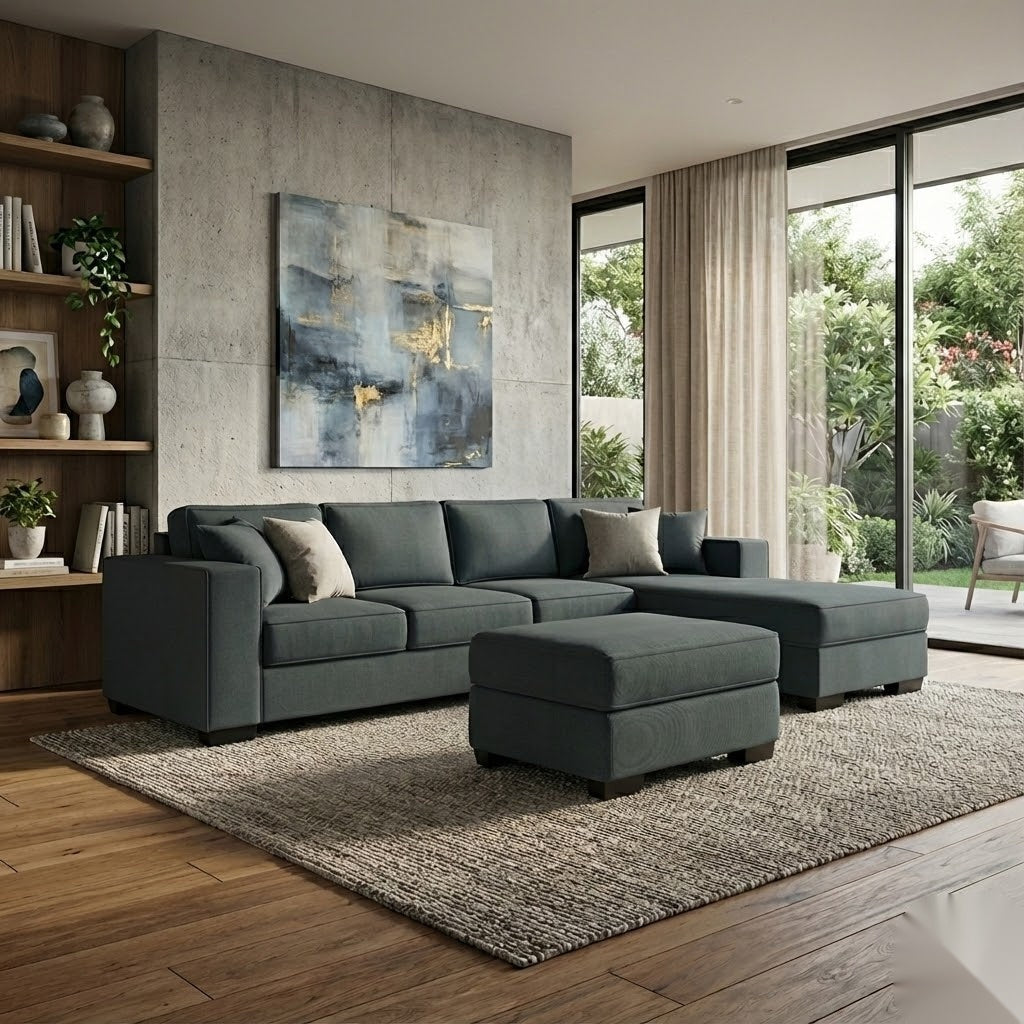 Kiwi Comfort NZ Made 4-Seater Corner Sofa with Chaise | Furniture World Auckland