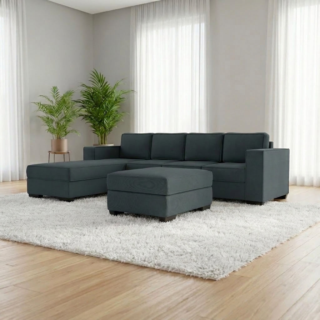 Kiwi Comfort NZ Made 4-Seater Corner Sofa with Chaise | Furniture World Auckland