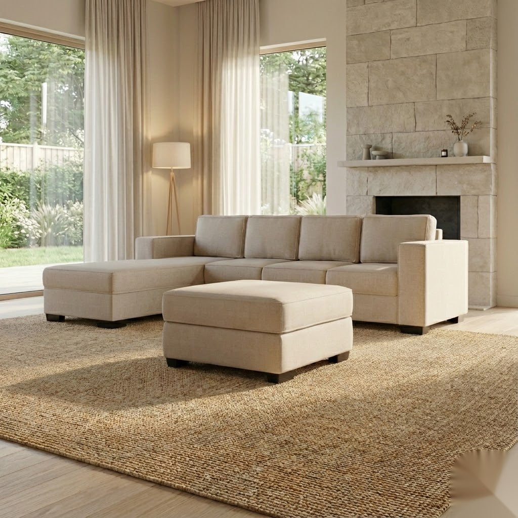 Kiwi Comfort NZ Made 4-Seater Corner Sofa with Chaise | Furniture World Auckland
