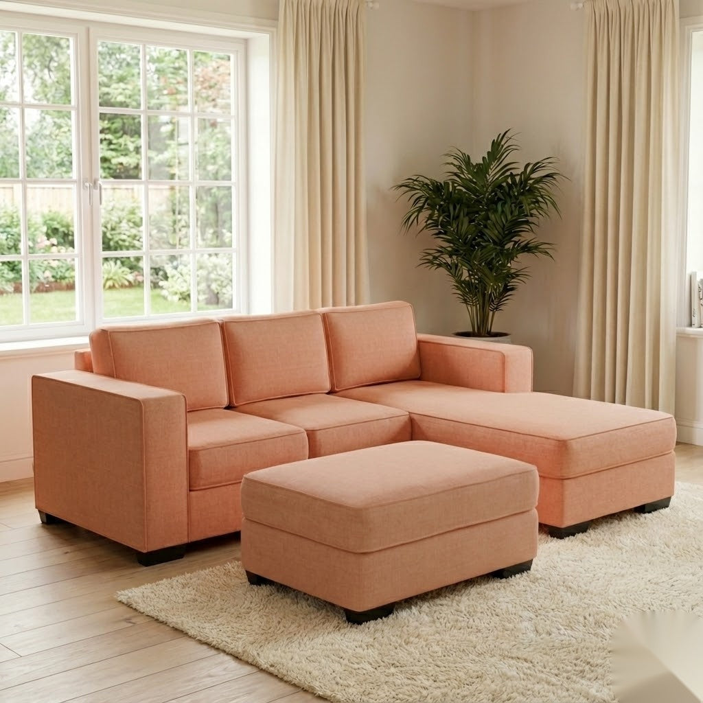 NZ Made Kiwi Comfort 3 Seater with Chaise Corner Sofa | Furniture World Auckland