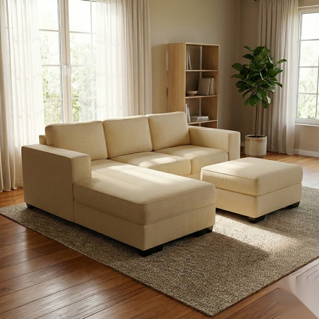 NZ Made Kiwi Comfort 3 Seater with Chaise Corner Sofa | Furniture World Auckland