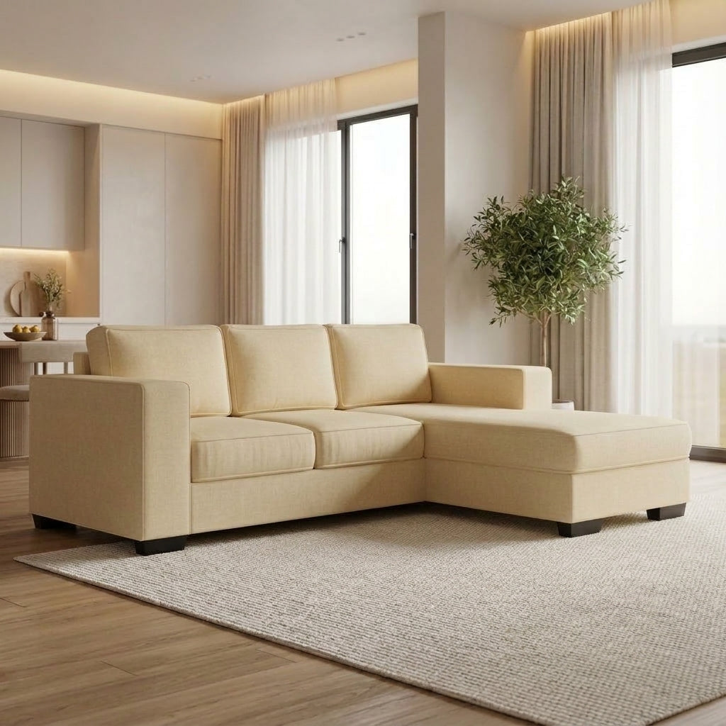 NZ Made Kiwi Comfort 3 Seater with Chaise Corner Sofa | Furniture World Auckland