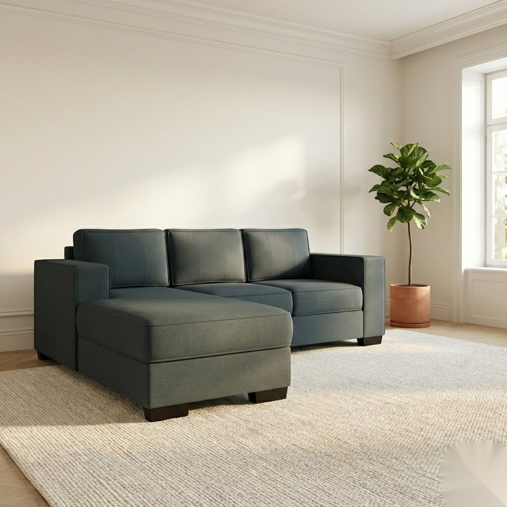 NZ Made Kiwi Comfort 3 Seater with Chaise Corner Sofa | Furniture World Auckland