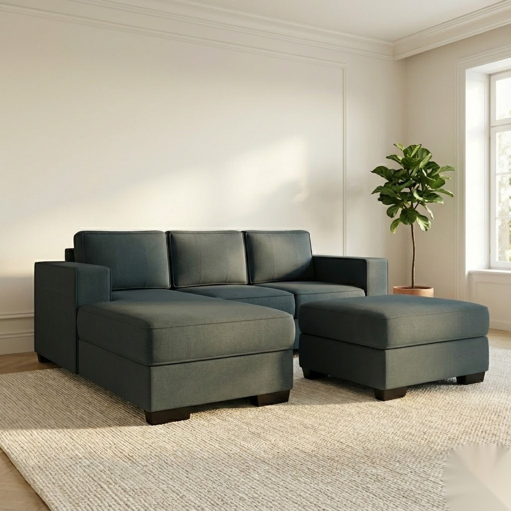 NZ Made Kiwi Comfort 3 Seater with Chaise Corner Sofa | Furniture World Auckland