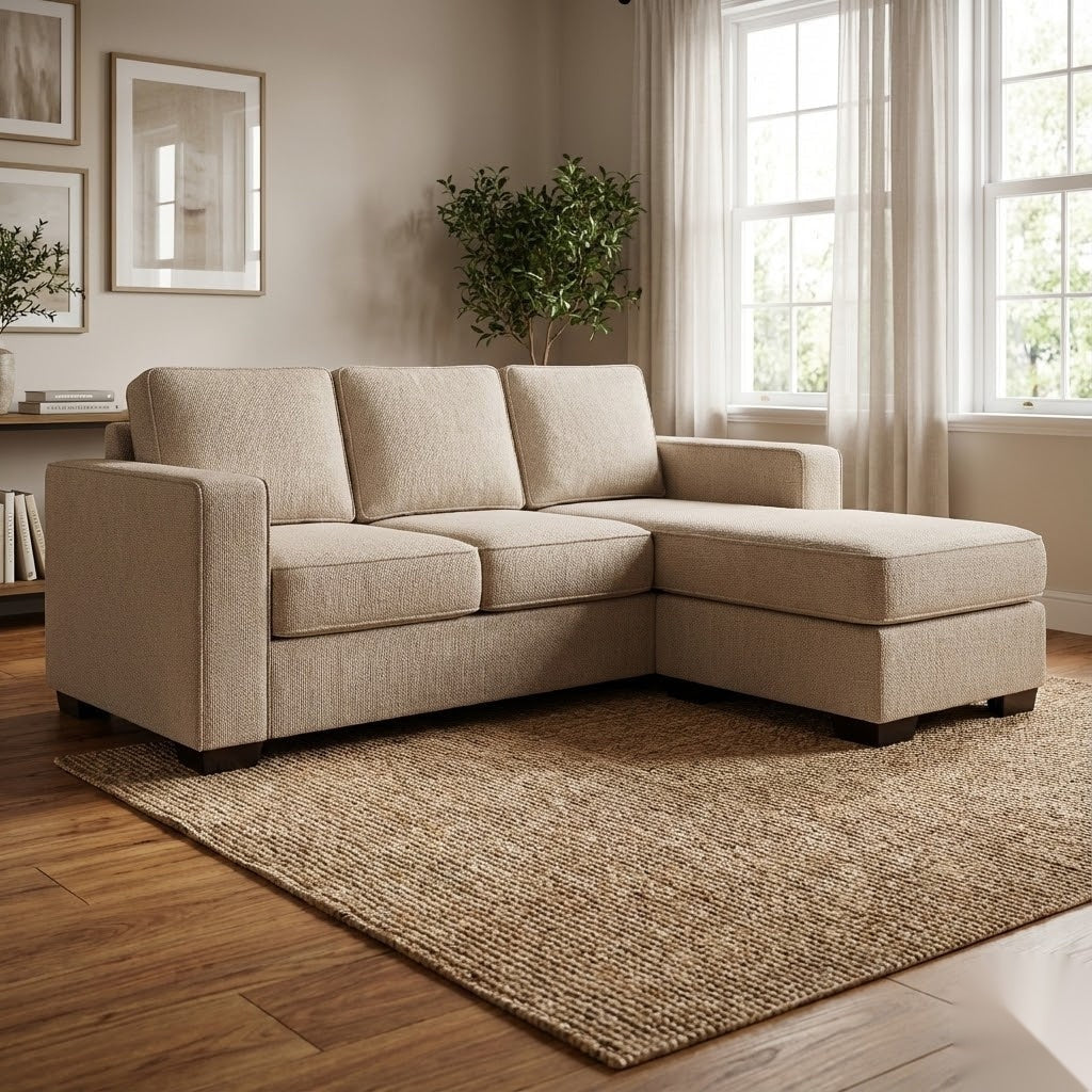 NZ Made Kiwi Comfort 3 Seater with Chaise Corner Sofa | Furniture World Auckland