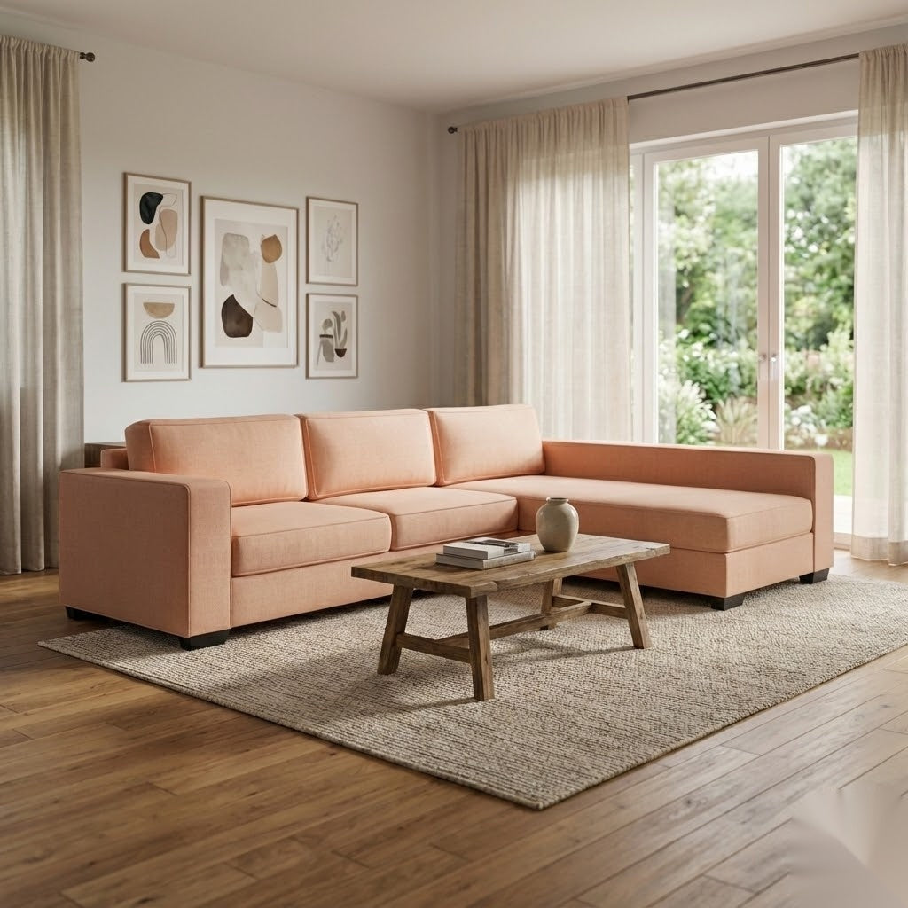 NZ Made Kiwi Comfort Long-Arm with Chaise Corner Sofa | Furniture World Auckland