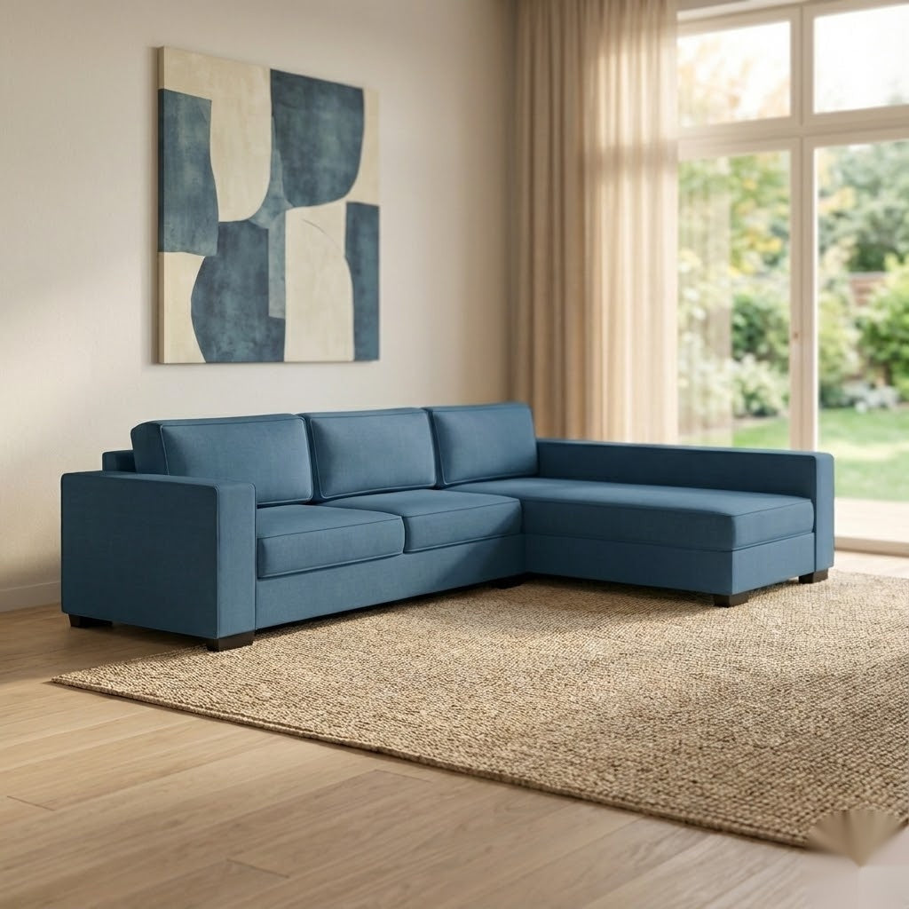 NZ Made Kiwi Comfort Long-Arm with Chaise Corner Sofa | Furniture World Auckland