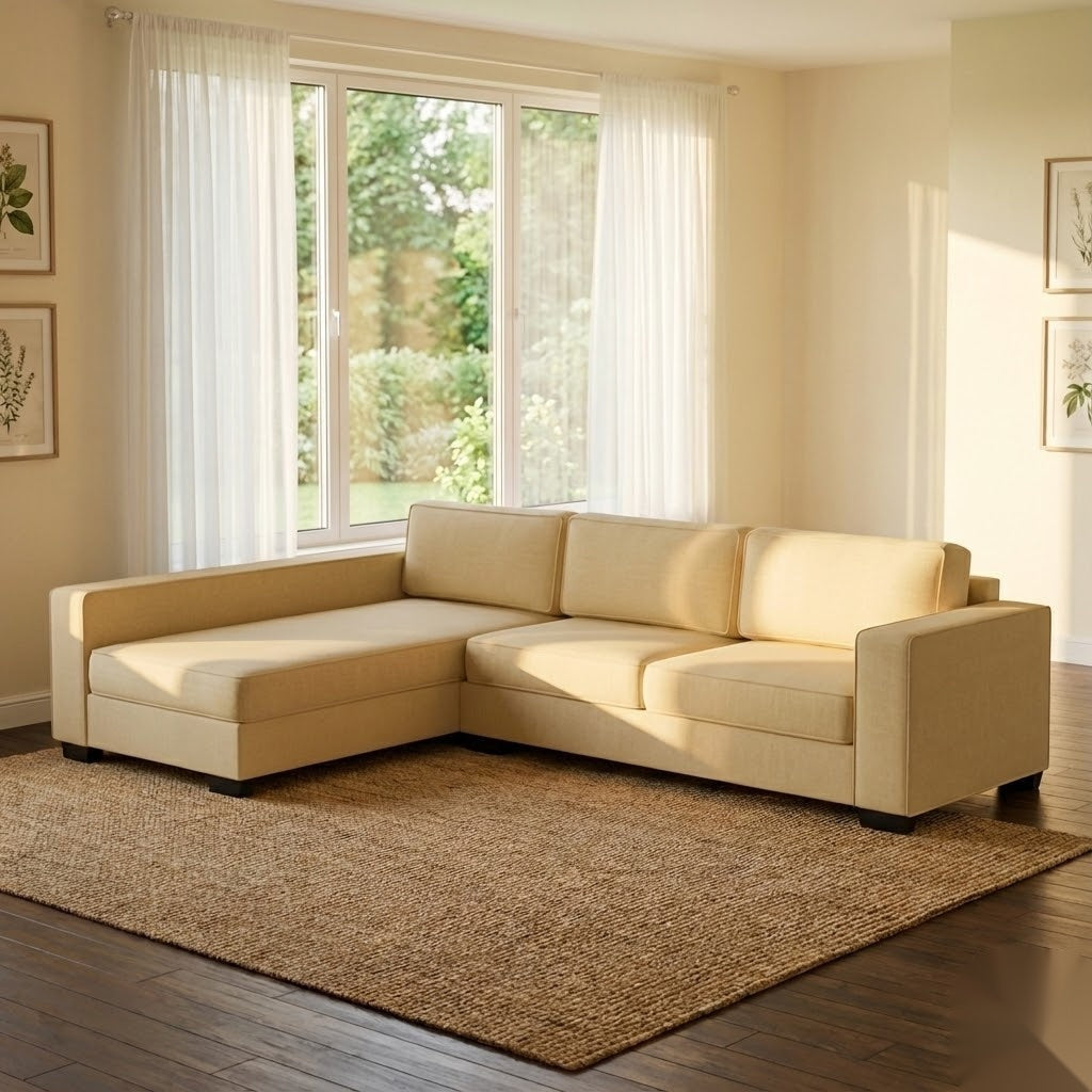 NZ Made Kiwi Comfort Long-Arm with Chaise Corner Sofa | Furniture World Auckland