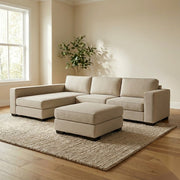 NZ Made Kiwi Comfort Long-Arm with Chaise Corner Sofa | Furniture World Auckland