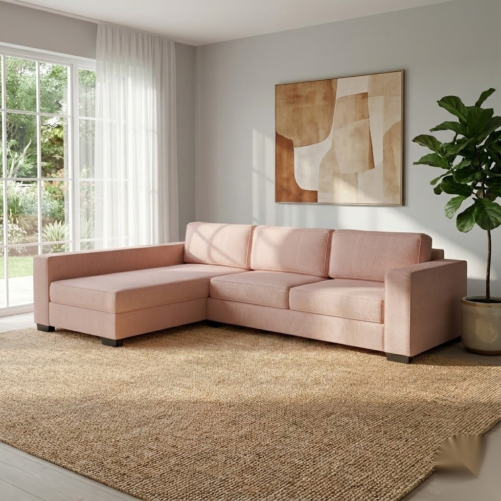 NZ Made Kiwi Comfort Long-Arm with Chaise Corner Sofa | Furniture World Auckland