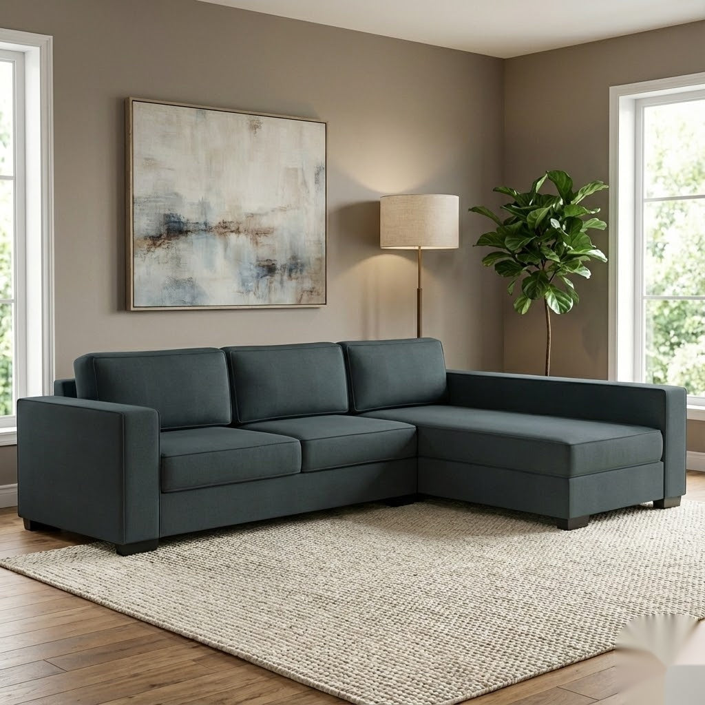 NZ Made Kiwi Comfort Long-Arm with Chaise Corner Sofa | Furniture World Auckland