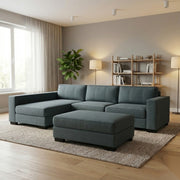 NZ Made Kiwi Comfort Long-Arm with Chaise Corner Sofa | Furniture World Auckland
