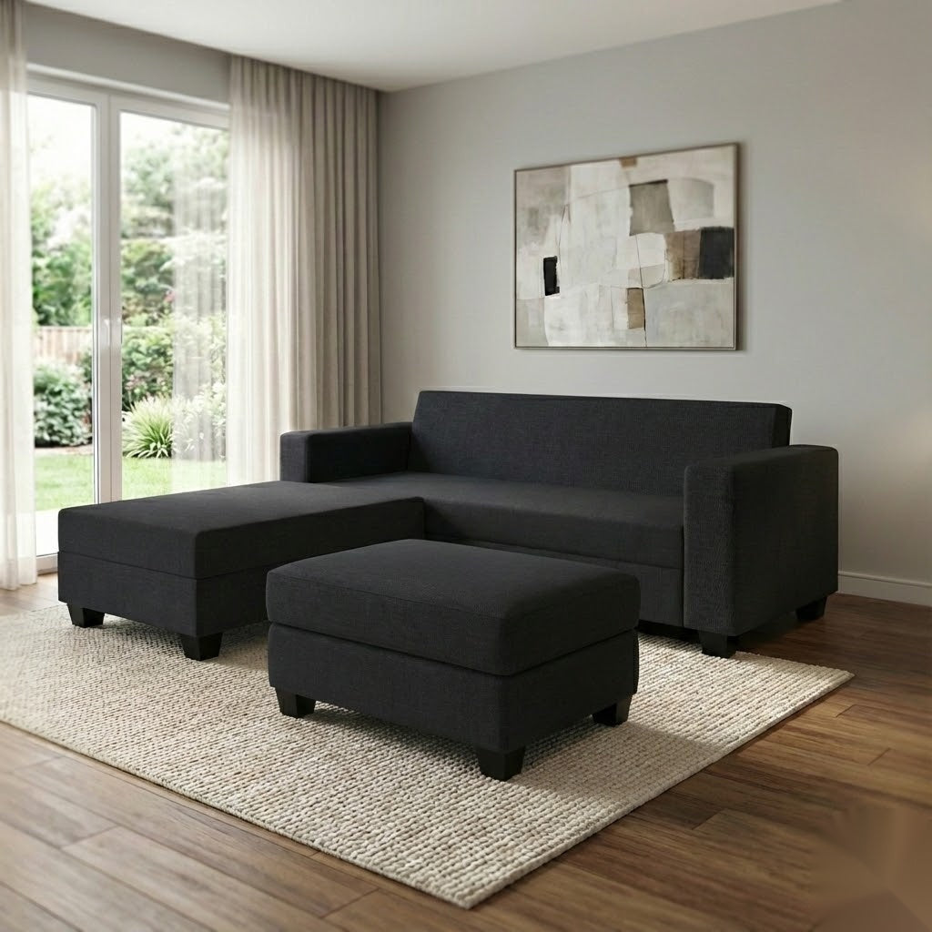 NZ Made Eco 3 Seater with Chaise Corner Sofa | Furniture World Auckland