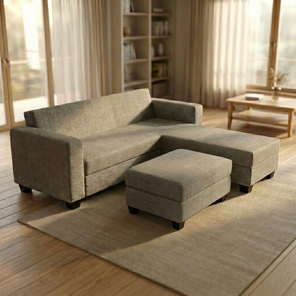 NZ Made Eco 3 Seater with Chaise Corner Sofa | Furniture World Auckland