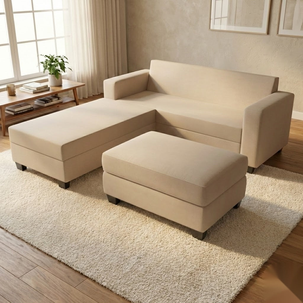 NZ Made Eco 3 Seater with Chaise Corner Sofa | Furniture World Auckland