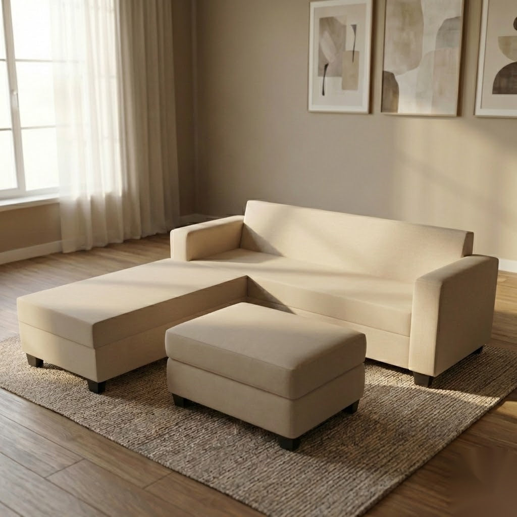 NZ Made Eco 4 Seater with Chaise Corner Sofa | Furniture World Auckland