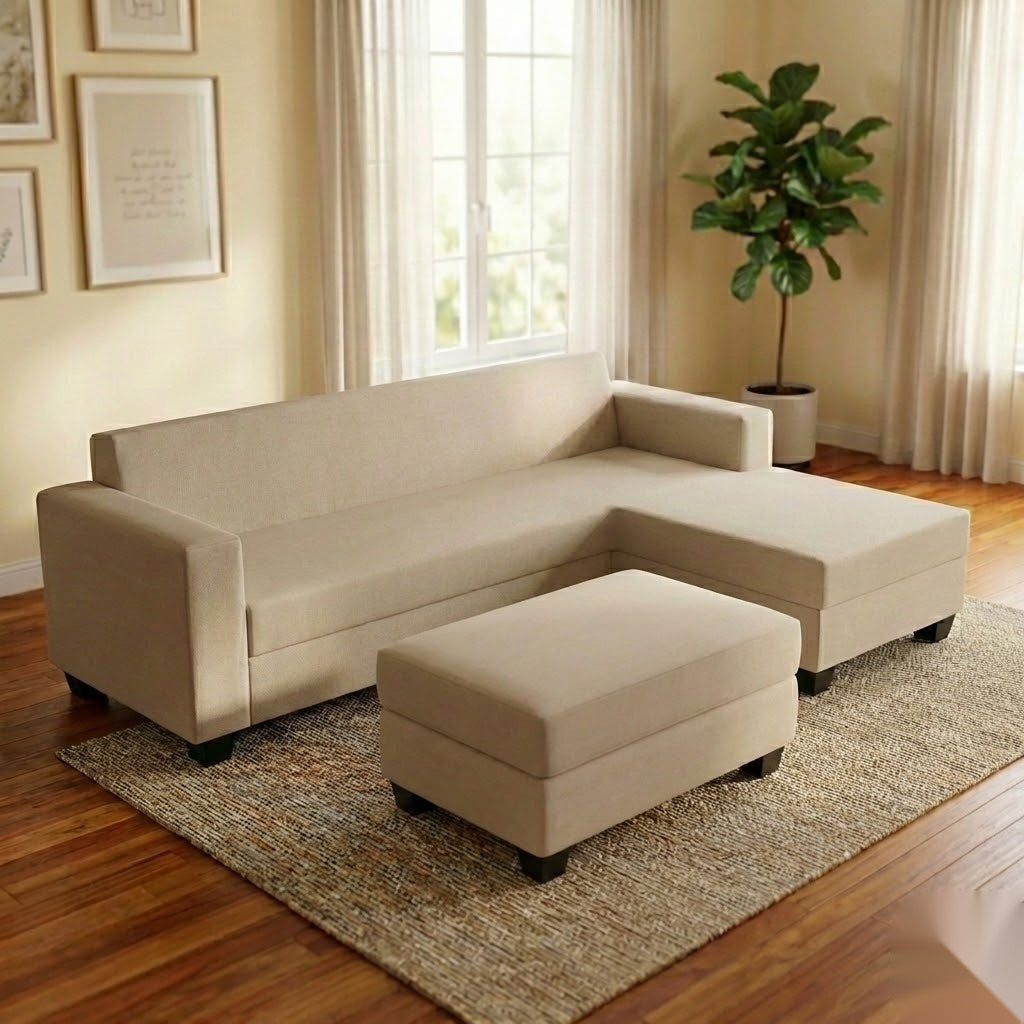 NZ Made Eco 4 Seater with Chaise Corner Sofa | Furniture World Auckland