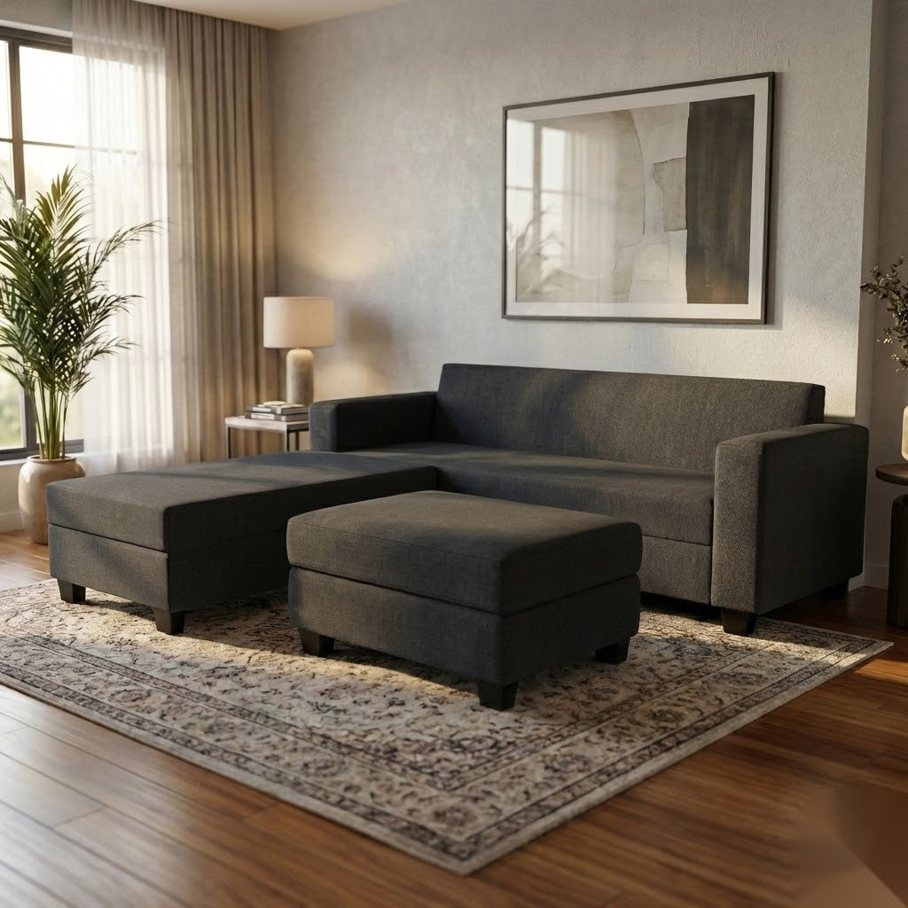 NZ Made Eco 4 Seater with Chaise Corner Sofa | Furniture World Auckland