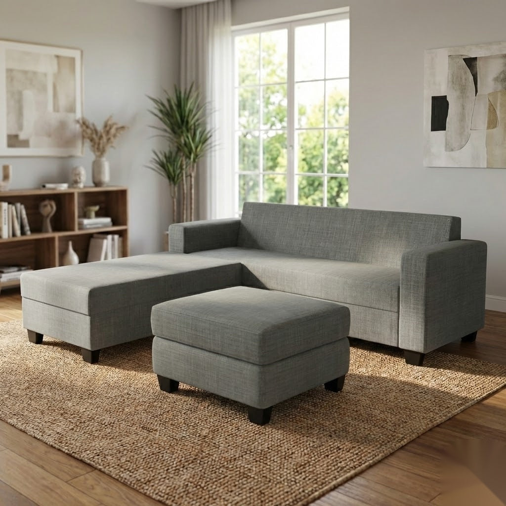 NZ Made Eco 4 Seater with Chaise Corner Sofa | Furniture World Auckland