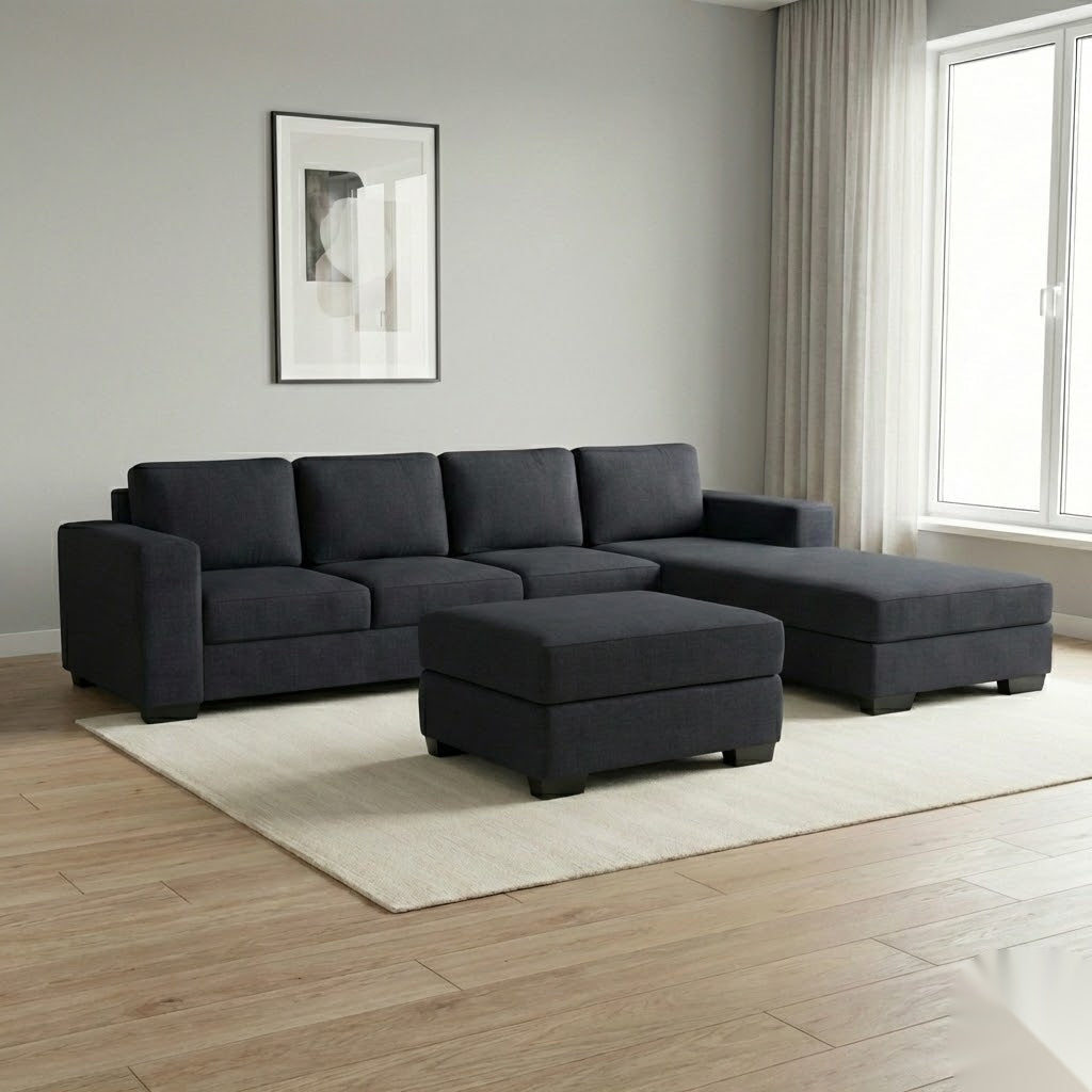 NZ Made Trendi 4 Seater Corner Chaise | Furniture World Auckland