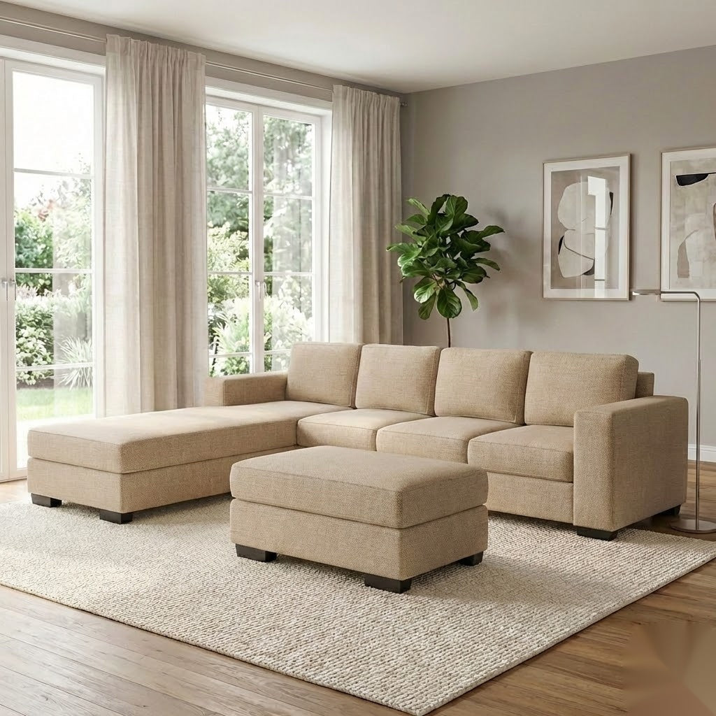 NZ Made Trendi 4 Seater Corner Chaise | Furniture World Auckland