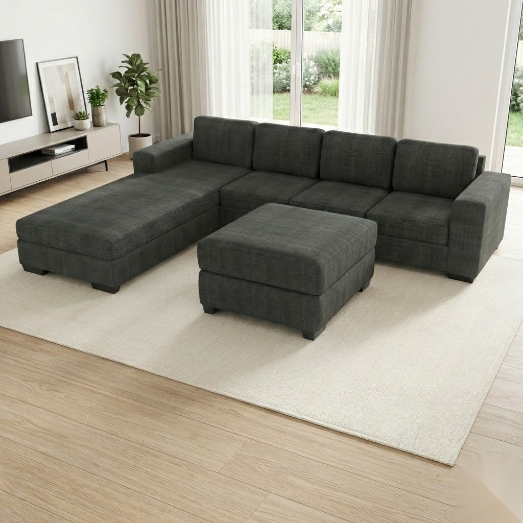 NZ Made Trendi 4 Seater Corner Chaise | Furniture World Auckland