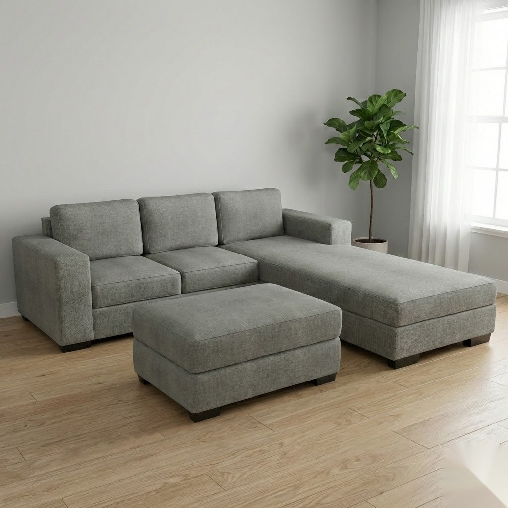 NZ Made Trendi 3 Seater with Chaise Corner Sofa | Furniture World Auckland