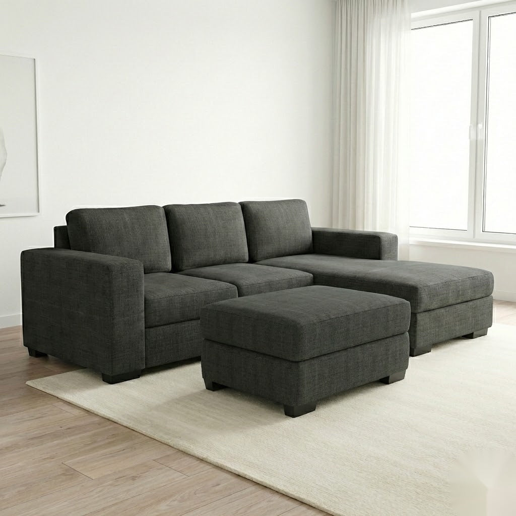 NZ Made Trendi 3 Seater with Chaise Corner Sofa | Furniture World Auckland