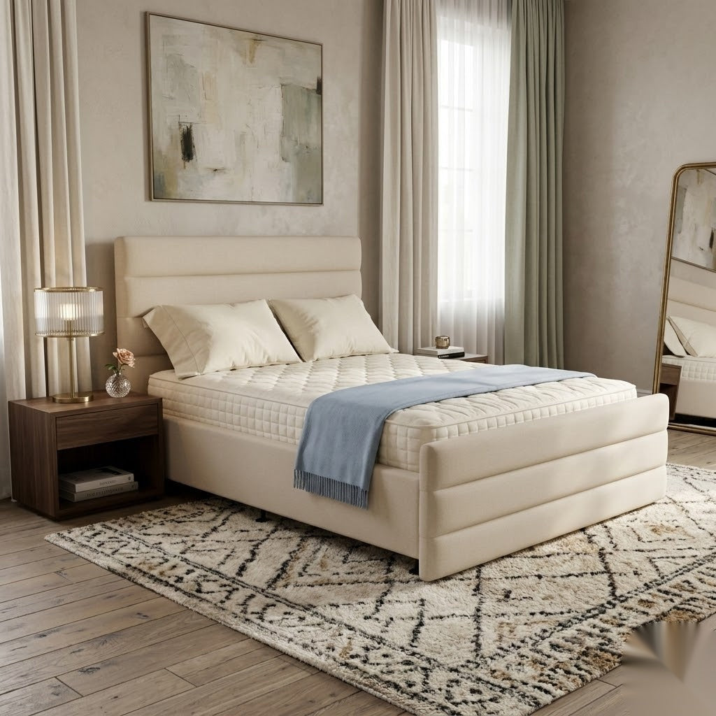 NZ Made Regal Bed Frame + Venus Medium Mattress — Bed Bundle - Detail View | Furniture World NZ